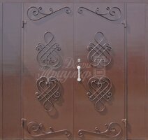 Металлическая дверь Входная группа порошковое напыление в цинкогрунте Ковка №363