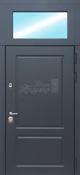 Дверь МДФ + МДФ с фрамугой сверху №481 RAL 7024
