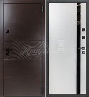 Металлическая дверь Железная дверь МДФ + МДФ №508 в квартиру