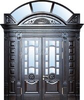 Металлическая дверь арочная Стекло №267